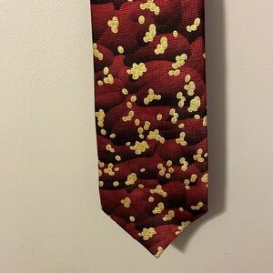 Infectious Awareables Staphylococcus Red Maroon Handmade Silk Tie Necktie